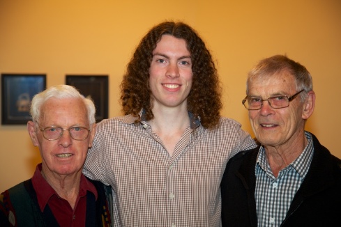 Darryn with his two Grandfathers - my Dad on his left and Leanne's Dad on his right.