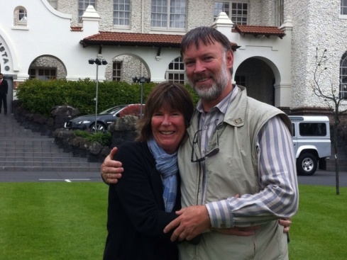 Gill and I posing at AGS on Saturday 7th September after visiting the Art Auction.